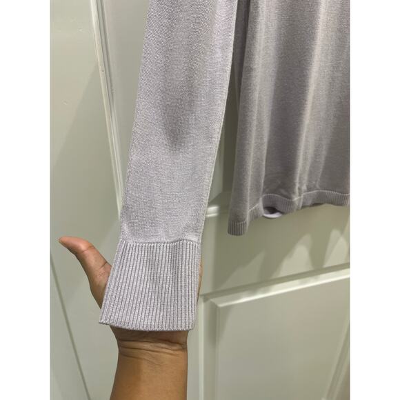 Lululemon Back to Balance Long Sleeve Cashmere Sweater Iced Iris Sz M - Picture 4 of 10